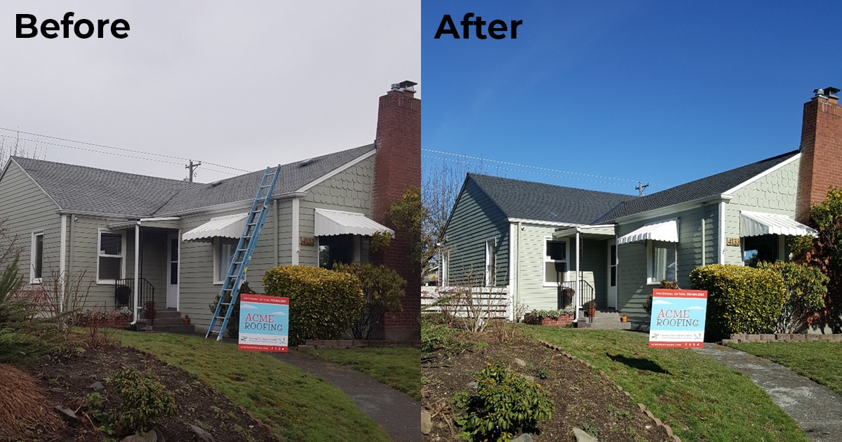 Acme Roofing On Location Before/After