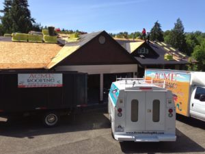 Tacoma Roofing Contractors on a roof